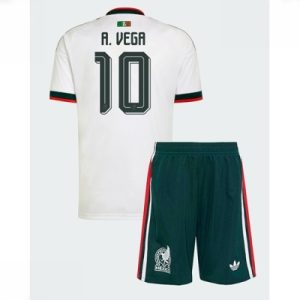 Mexico VM 2026 Bortedraktsett Barn Alexis Vega #10 Kortermet Fotballdrakt