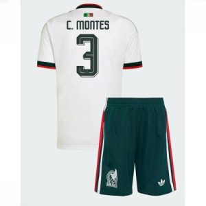 Mexico VM 2026 Bortedraktsett Barn Cesar Montes #3 Kortermet Fotballdrakt