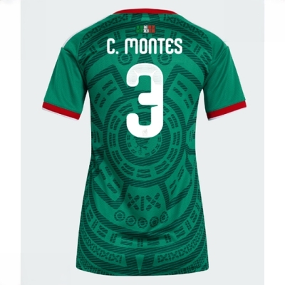 Mexico Hjemmedrakt VM 2026 Dame Cesar Montes #3 Kortermet Fotballdrakt