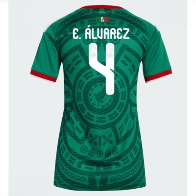 Mexico Hjemmedrakt VM 2026 Dame Edson Alvarez #4 Kortermet Fotballdrakt