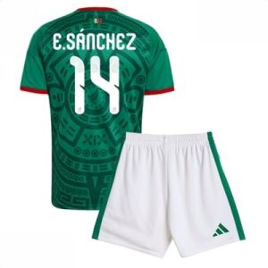 Mexico VM 2026 Hjemmedraktsett Barn Erick Sanchez #14 Kortermet Fotballdrakt