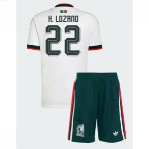 Mexico VM 2026 Bortedraktsett Barn Hirving Lozano #22 Kortermet Fotballdrakt
