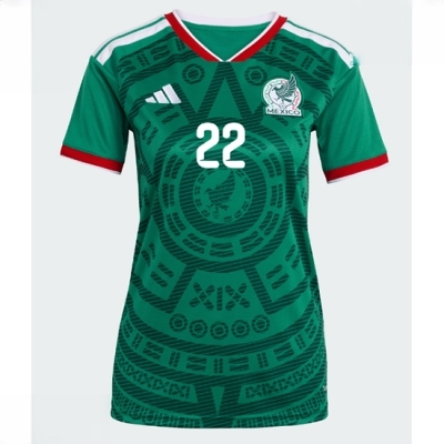 Mexico Hjemmedrakt VM 2026 Dame Hirving Lozano #22 Kortermet Fotballdrakt - Bilde 2