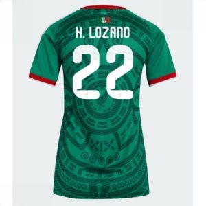 Mexico Hjemmedrakt VM 2026 Dame Hirving Lozano #22 Kortermet Fotballdrakt