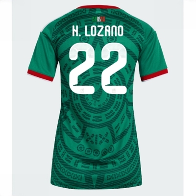 Mexico Hjemmedrakt VM 2026 Dame Hirving Lozano #22 Kortermet Fotballdrakt