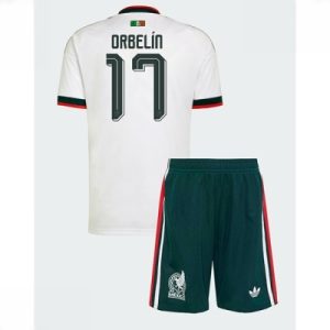 Mexico VM 2026 Bortedraktsett Barn Orbelin Pineda #17 Kortermet Fotballdrakt