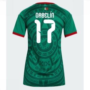Mexico Hjemmedrakt VM 2026 Dame Orbelin Pineda #17 Kortermet Fotballdrakt