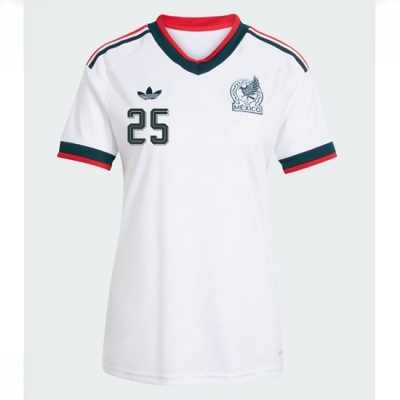 Mexico Bortedrakt VM 2026 Dame Roberto Alvarado #25 Kortermet Fotballdrakt - Bilde 2