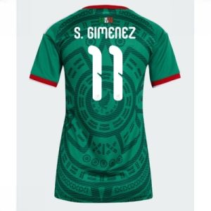 Mexico Hjemmedrakt VM 2026 Dame Santiago Gimenez #11 Kortermet Fotballdrakt