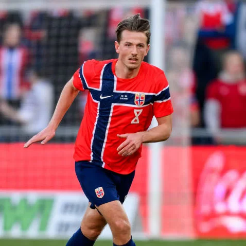 Norge VM 2026 Hjemmedrakt Sander Berge 8 Fotballdrakt Herre