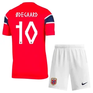 Norge VM 2026 Hjemmedraktsett Barn Martin Ødegaard 10 Kortermet Fotballdrakt