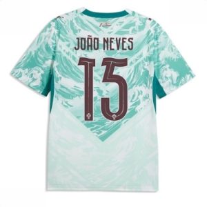 Portugal bortedrakt VM 2026 herre Joao Neves #15 kortermet fotballdrakt