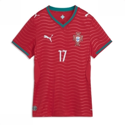Portugal Hjemmedrakt VM 2026 Dame Rafael Leao #17 Kortermet Fotballdrakt - Bilde 2