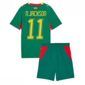 Senegal VM 2026 Bortedraktsett Barn Nicolas Jackson #11 Kortermet Fotballdrakt
