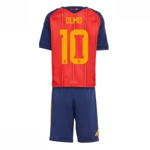 Spania VM 2026 Hjemmedraktsett Barn Dani Olmo #10 Kortermet Fotballdrakt