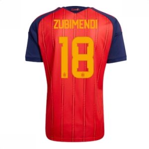 Spania hjemmedrakt VM 2026 herre Martin Zubimendi #18 kortermet fotballdrakt