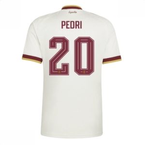 Spania bortedrakt VM 2026 herre Pedri Gonzalez #20 kortermet fotballdrakt