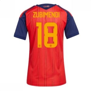 Spania Hjemmedrakt VM 2026 Dame Martin Zubimendi #18 Kortermet Fotballdrakt