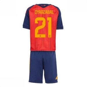 Spania VM 2026 Hjemmedraktsett Barn Mikel Oyarzabal #21 Kortermet Fotballdrakt