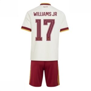 Spania VM 2026 Bortedraktsett Barn Nico Williams #17 Kortermet Fotballdrakt