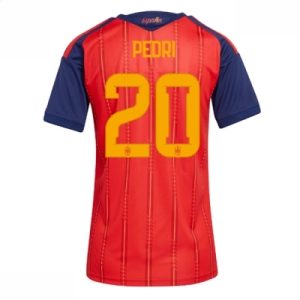 Spania Hjemmedrakt VM 2026 Dame Pedri Gonzalez #20 Kortermet Fotballdrakt