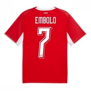 Sveits hjemmedrakt VM 2026 herre Breel Embolo #7 kortermet fotballdrakt