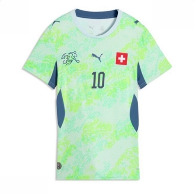 Sveits Bortedrakt VM 2026 Dame Granit Xhaka #10 Kortermet Fotballdrakt - Bilde 2