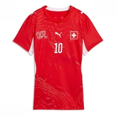 Sveits Hjemmedrakt VM 2026 Dame Granit Xhaka #10 Kortermet Fotballdrakt - Bilde 2