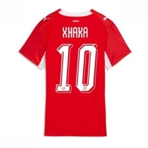 Sveits Hjemmedrakt VM 2026 Dame Granit Xhaka #10 Kortermet Fotballdrakt