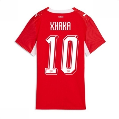 Sveits Hjemmedrakt VM 2026 Dame Granit Xhaka #10 Kortermet Fotballdrakt