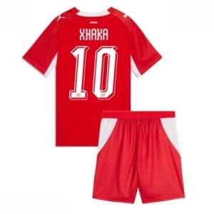 Sveits VM 2026 Hjemmedraktsett Barn Granit Xhaka #10 Kortermet Fotballdrakt