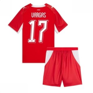 Sveits VM 2026 Hjemmedraktsett Barn Ruben Vargas #17 Kortermet Fotballdrakt