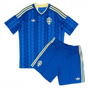 Sverige VM 2026 Bortedraktsett Barn Kortermet Fotballdrakt