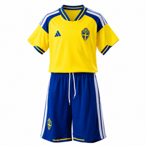 Sverige VM 2026 Hjemmedraktsett Barn Kortermet Fotballdrakt