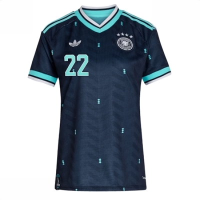 Tyskland Bortedrakt VM 2026 Dame David Raum #22 Kortermet Fotballdrakt - Bilde 2