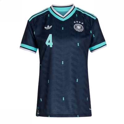 Tyskland Bortedrakt VM 2026 Dame Jonathan Tah #4 Kortermet Fotballdrakt - Bilde 2