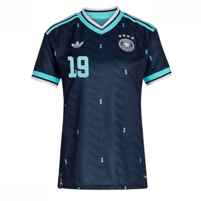 Tyskland Bortedrakt VM 2026 Dame Leroy Sane #19 Kortermet Fotballdrakt - Bilde 2