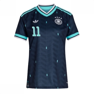 Tyskland Bortedrakt VM 2026 Dame Nick Woltemade #11 Kortermet Fotballdrakt - Bilde 2
