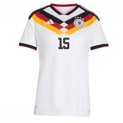 Tyskland Hjemmedrakt VM 2026 Dame Nico Schlotterbeck #15 Kortermet Fotballdrakt - Bilde 2