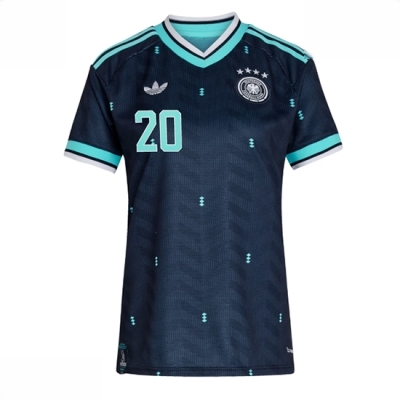 Tyskland Bortedrakt VM 2026 Dame Serge Gnabry #20 Kortermet Fotballdrakt - Bilde 2