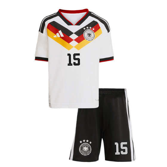 Tyskland VM 2026 Hjemmedrakt Barn Nico Schlotterbeck 15 Fotballdrakt Sett