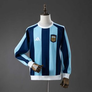 Argentina 2025/26 langermet sweatshirt mørk blå/lys blå fotballdrakt herre