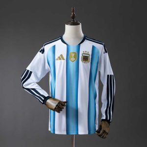 Argentina Landslag VM 2026 Hjemmedrakt Langermet Fotballdrakt Herre