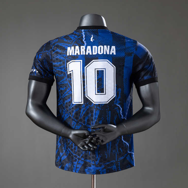 Argentina Maradona 10 spesialutgave blå spillerdrakt fotballdrakt herre