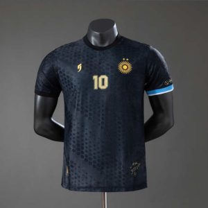 Argentina Maradona 10 spesialutgave svart spillerdrakt fotballdrakt herre
