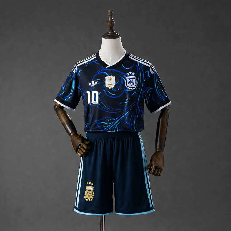 Argentina VM 2026 Bortedrakt Barn Lionel Messi 10 Fotballdrakt Sett