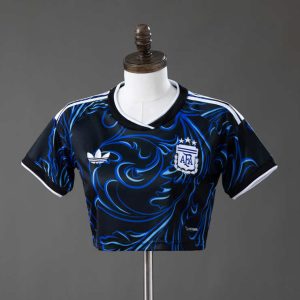 Argentina VM 2026 Bortedrakt Dame Crop Top Fotballdrakt