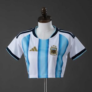 Argentina VM 2026 Hjemmedrakt Dame Crop Top Fotballdrakt