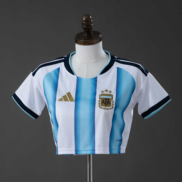 Argentina VM 2026 Hjemmedrakt Dame Crop Top Fotballdrakt