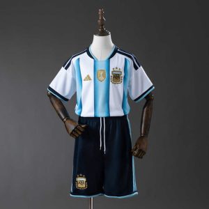 Argentina VM 2026 Hjemmedrakt Fotballdraktsett Barn Kortermet
